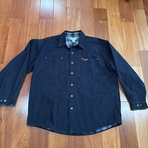 Carhartt Men’s Canvas Cotton Flannel Lined Work Jacket Shacket Snap Button Sz XL